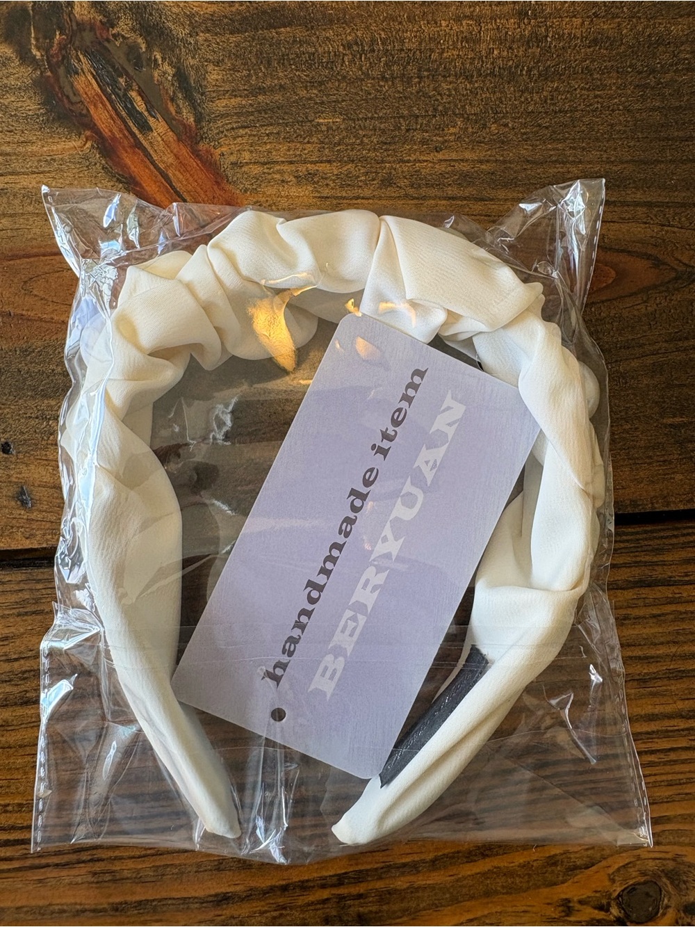 Cream Braided Pearl Headband
